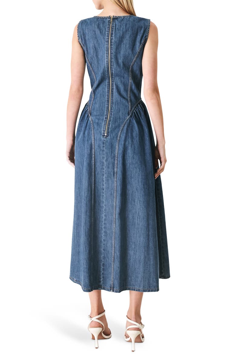FREEMARKET Denim Midi Dress, Alternate, color, Denim Blue