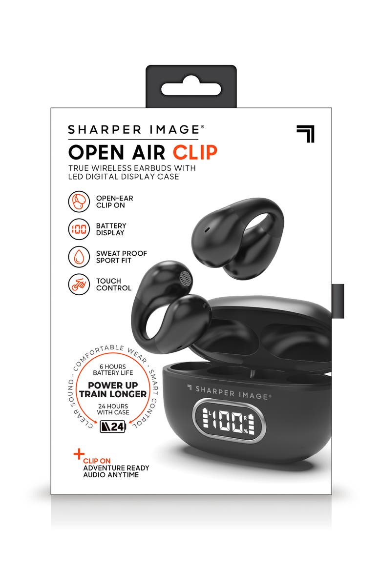 Open Air Clip True Wireless Earbuds, Alternate, color, BLACK