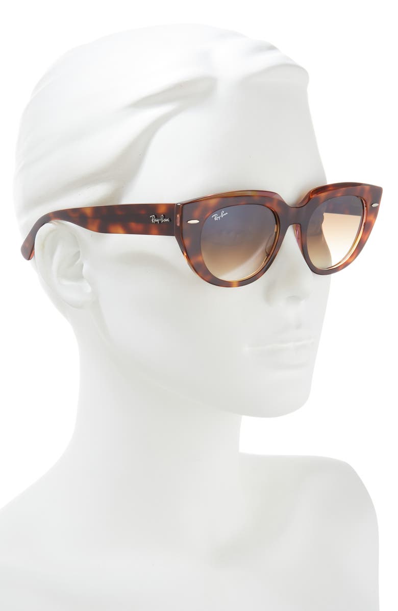 Ray-Ban 52mm Gradient Square Sunglasses, Alternate, color, Clear