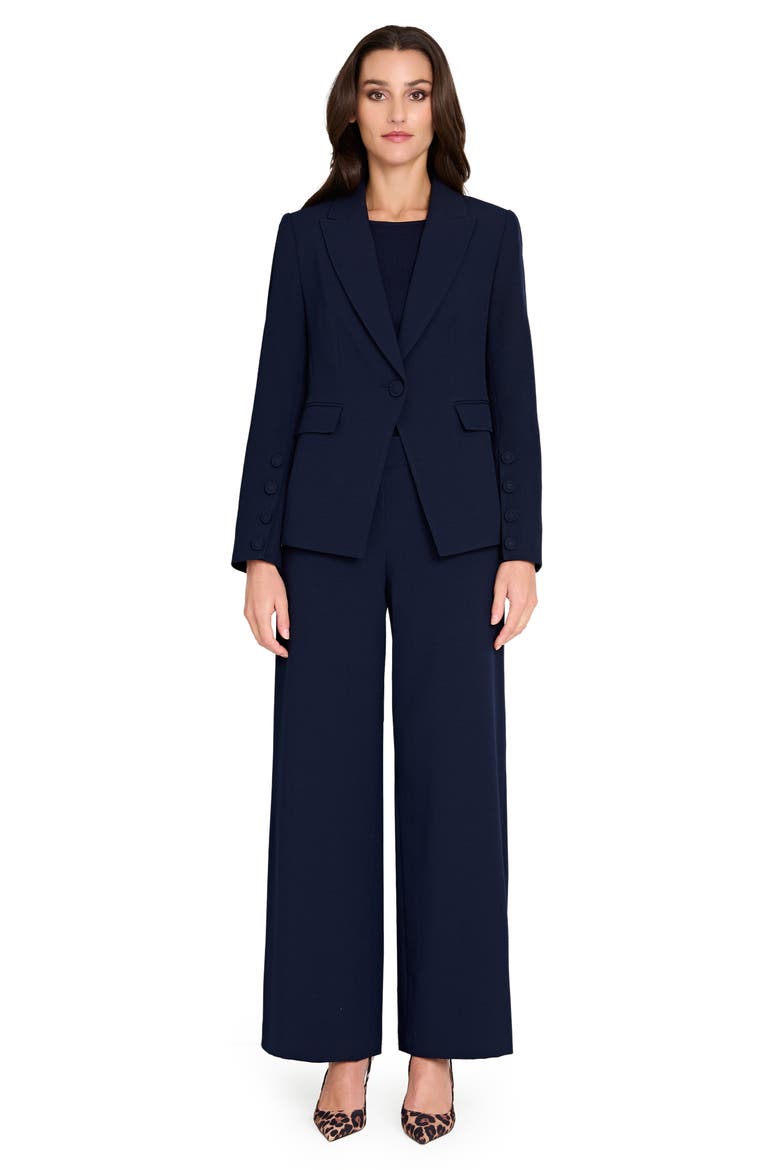 One-Button Blazer, Alternate, color, DEEP NAVY