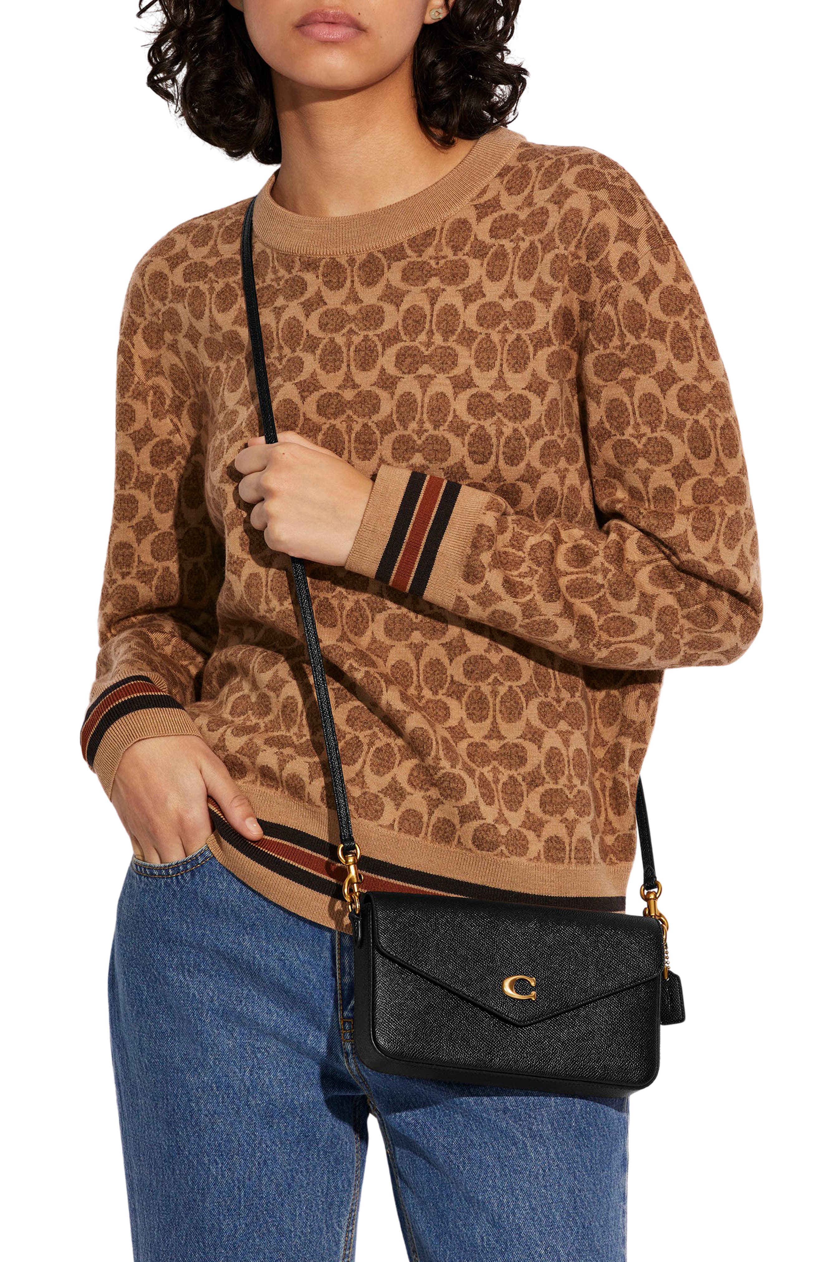 COACH Wyn Crossgrain Leather Crossbody Bag, Alternate, color, 