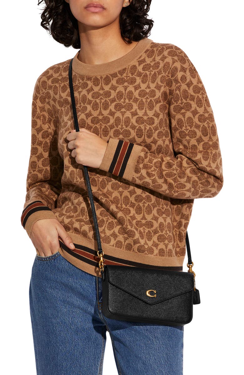 COACH Wyn Crossgrain Leather Crossbody Bag, Alternate, color,