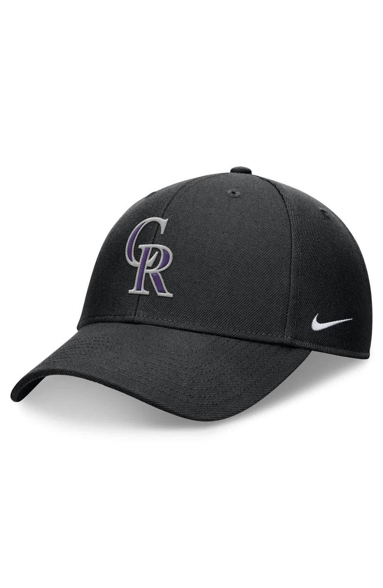 Nike Men's Nike Black Colorado Rockies Club Performance Adjustable Hat, Main, color, 