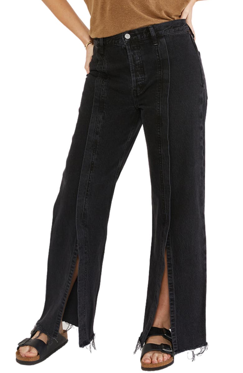 ÉTICA Astrid High Waist Split Hem Relaxed Jeans, Main, color, 