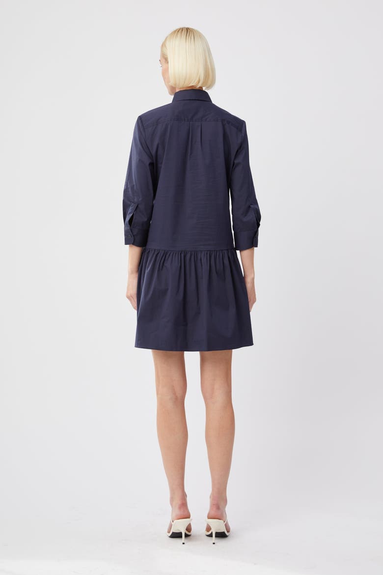 The Drop Waist Shirt Dress, Alternate, color, Navy