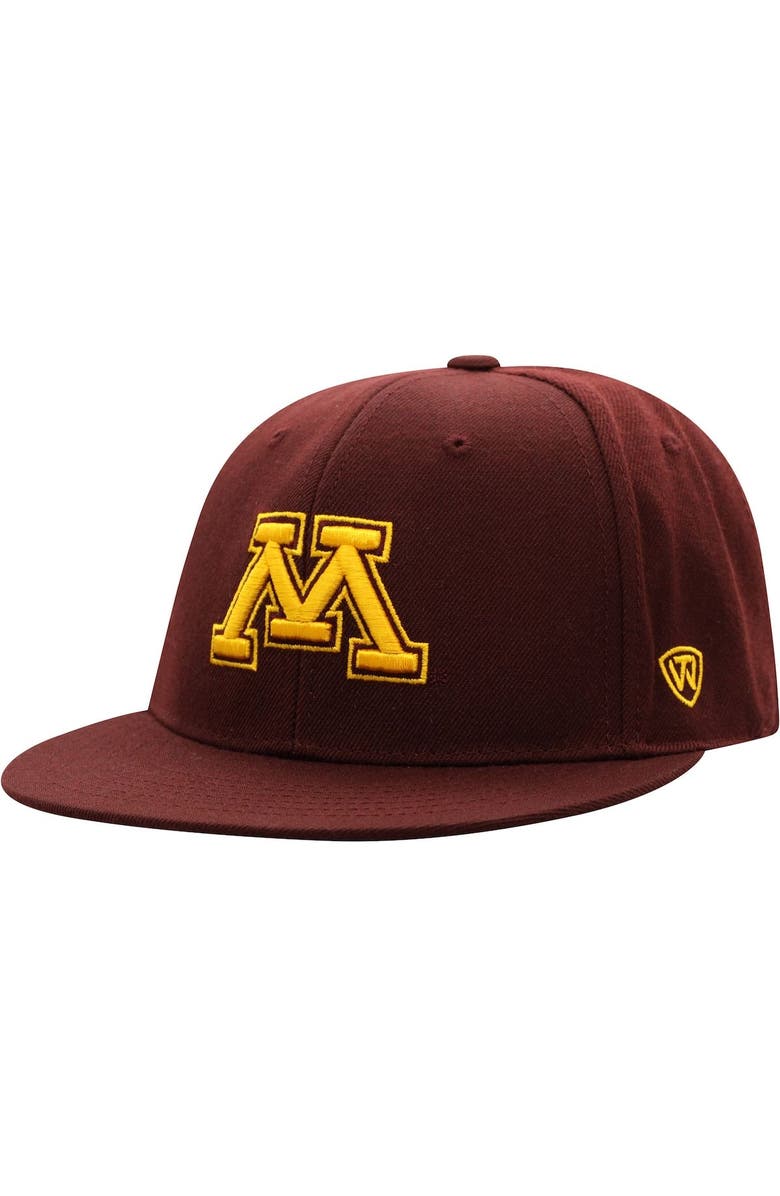 TOP OF THE WORLD Men's Top of the World Maroon Minnesota Golden Gophers Team Color Fitted Hat, Main, color, Maroon