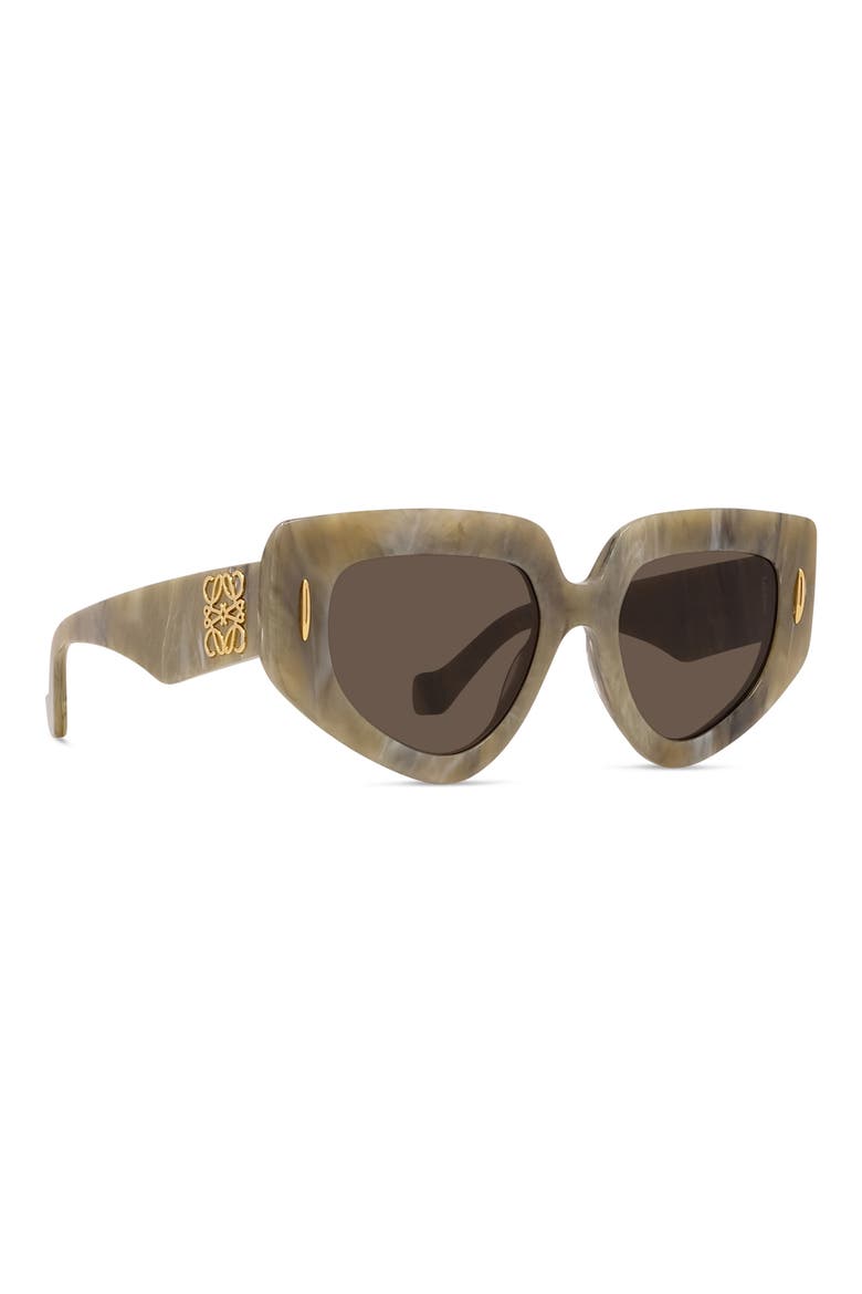 Anagram 51mm Geometric Sunglasses, Alternate, color, BEIG/HRN