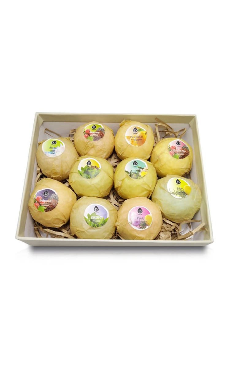 PURSONIC 10 Pcs of Handmade, Natural and Organic Bath Bombs, Alternate, color, Multicolor