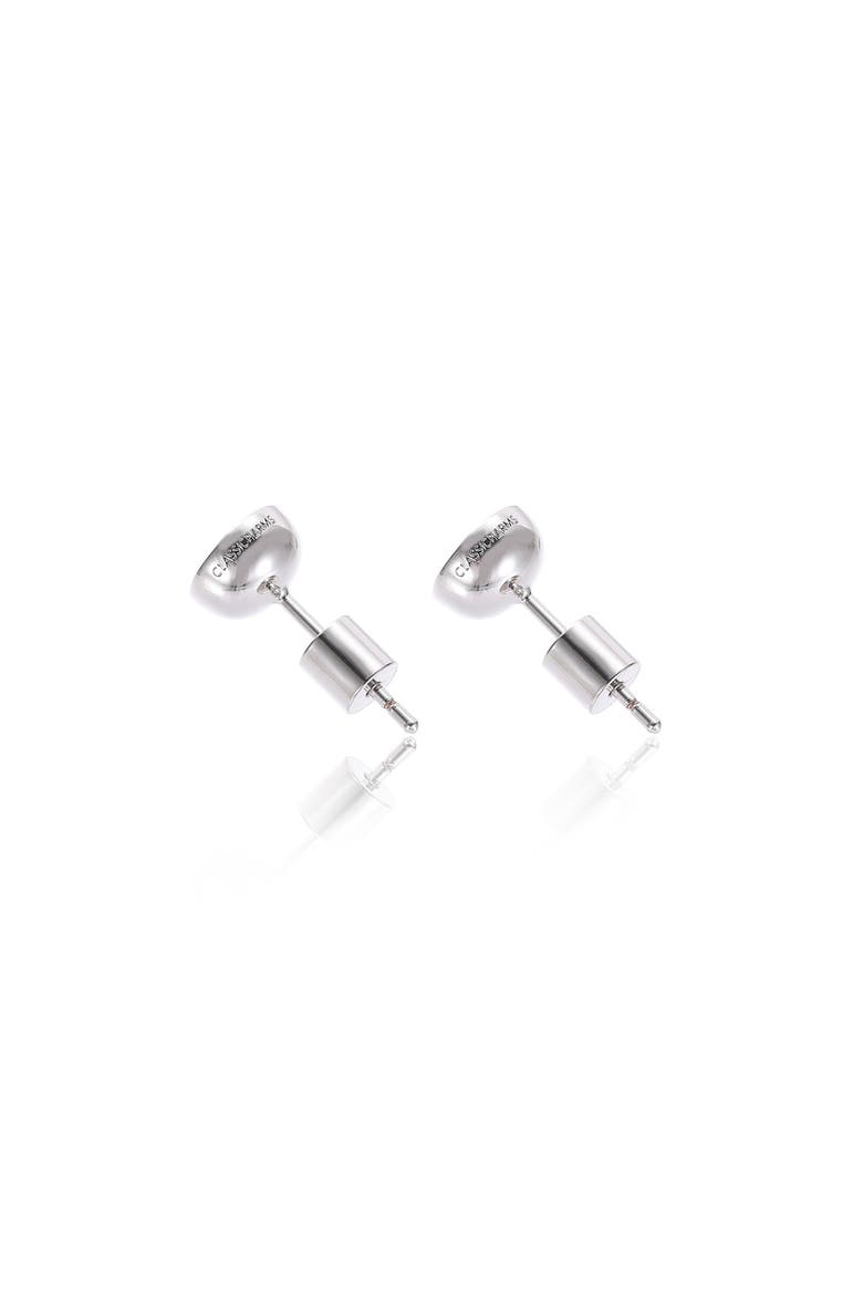 Aurora Bezel Set Solitaire Stud Earrings, Alternate, color, Silver/Clear