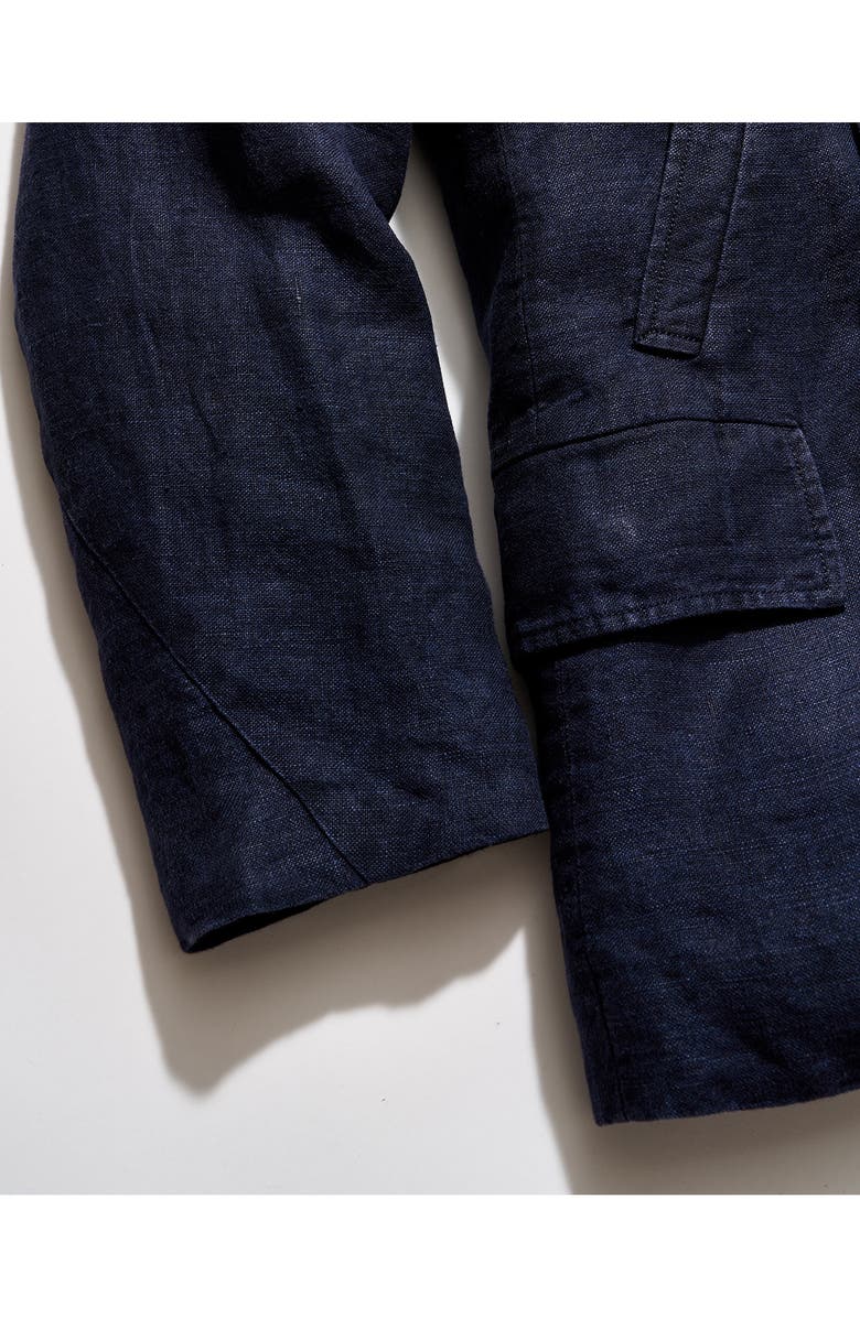 Billy Reid Canvas Peacoat, Alternate, color, Navy