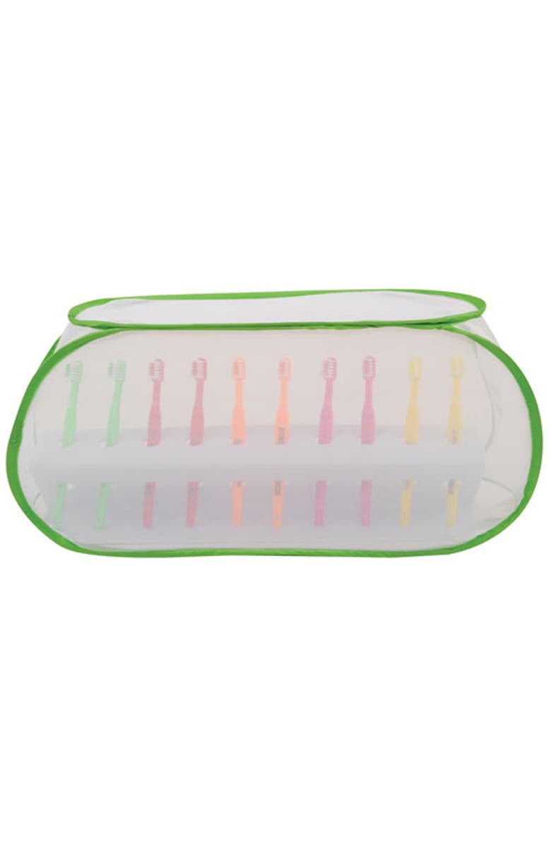 Kaplan Early Learning Company Toothbrush Rack - Toothbrushes and Cover Set, Alternate, color, White