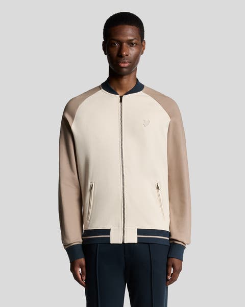 Interlock Contrast Raglan Bomber Jacket