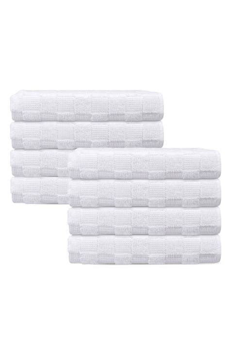 Waffle Terry 8-Piece Turkish Cotton Washcloths