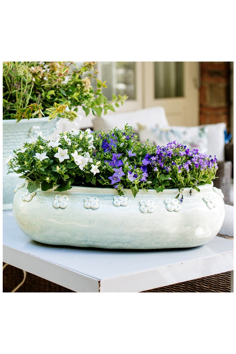Giardino di Fiori Celadon Oval Planter, Alternate, color, GREEN