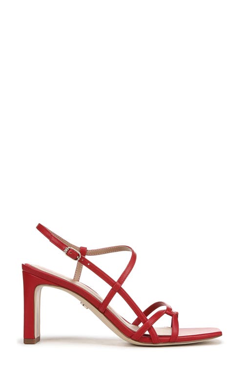 Sam Edelman Zariah Womens Lace-up Open-toe Strappy Sandals In Summer Red