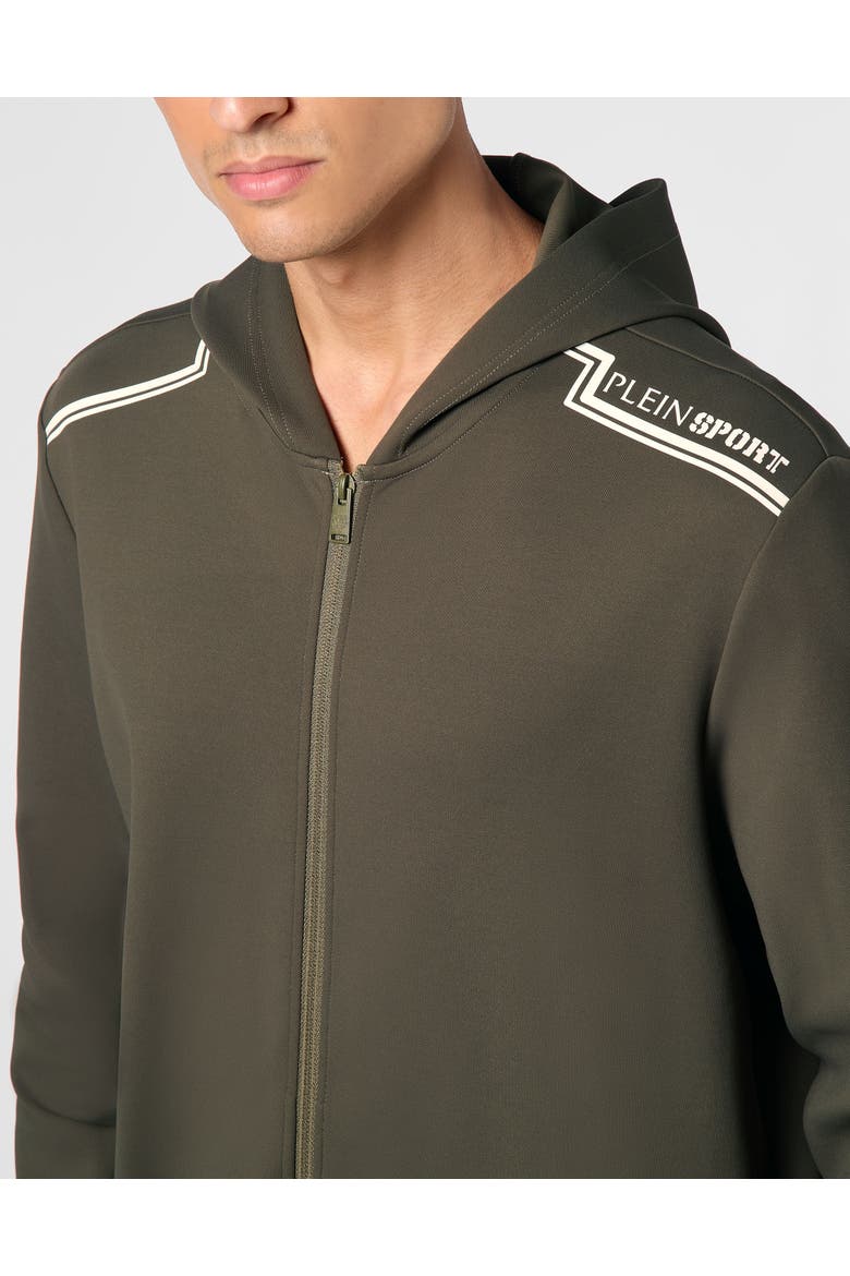 Hoodie Sweatjacket Men, Alternate, color, Military