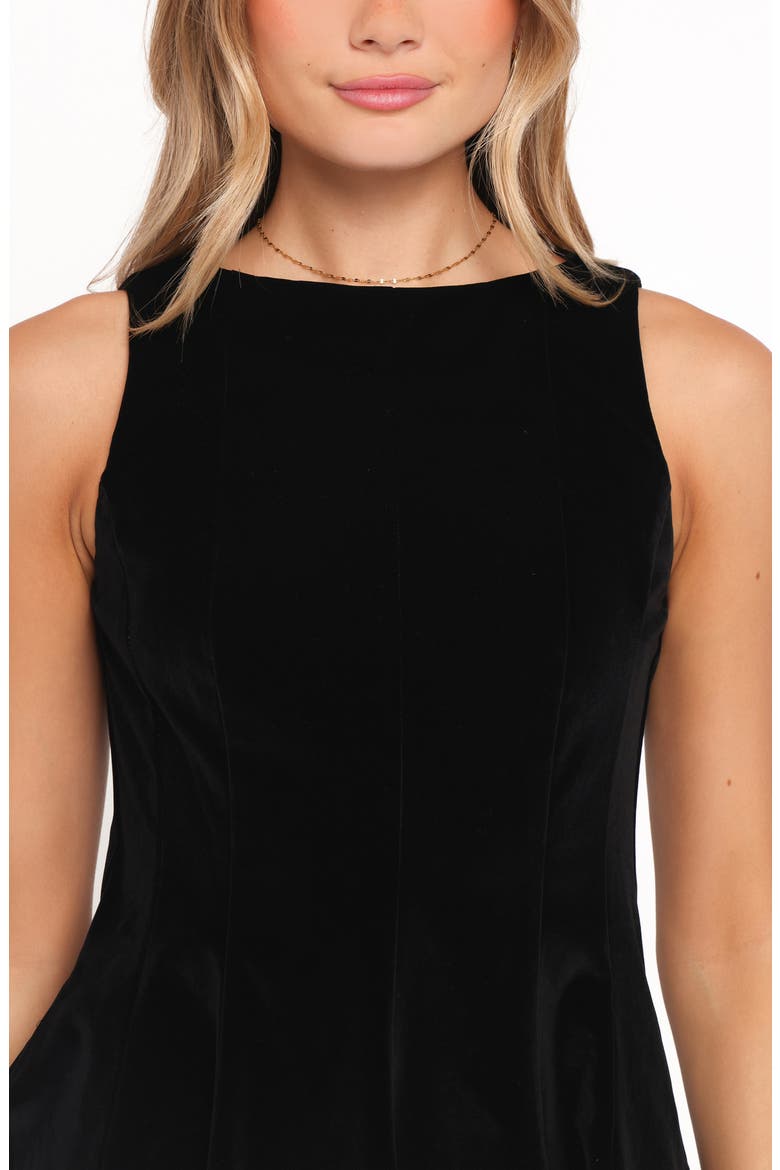 Pearla Fit & Flare Minidress, Alternate, color, BLACK VELVET