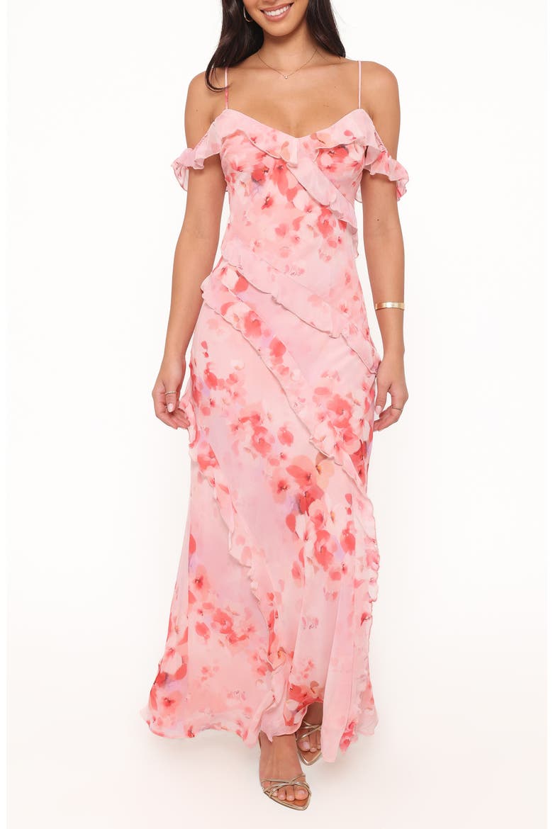 Alexia Off-Shoulder Maxi Dress, Main, color, PINK FLORAL
