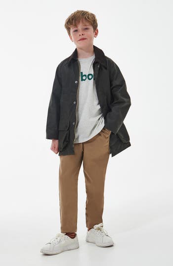 Barbour Kids' Beaufort Water Resistant Waxed Jacket | Nordstrom