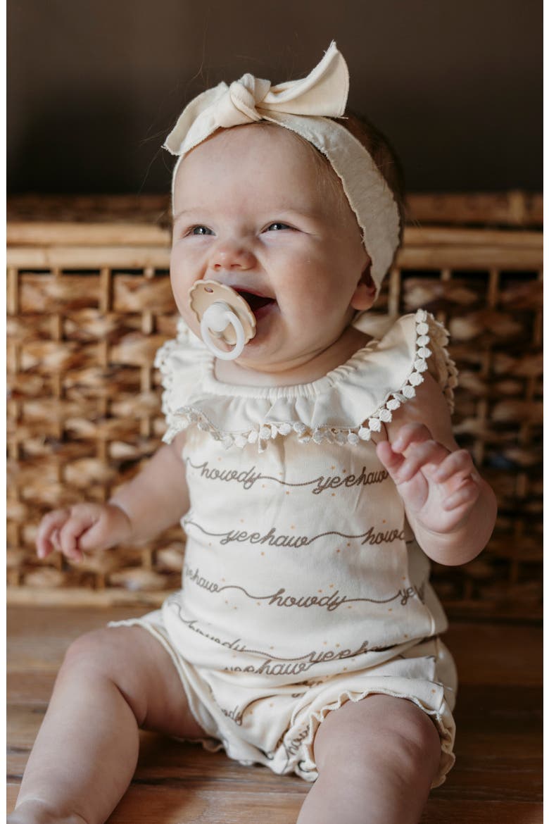 Organic Cotton Bubble Romper, Alternate, color, HOWDY