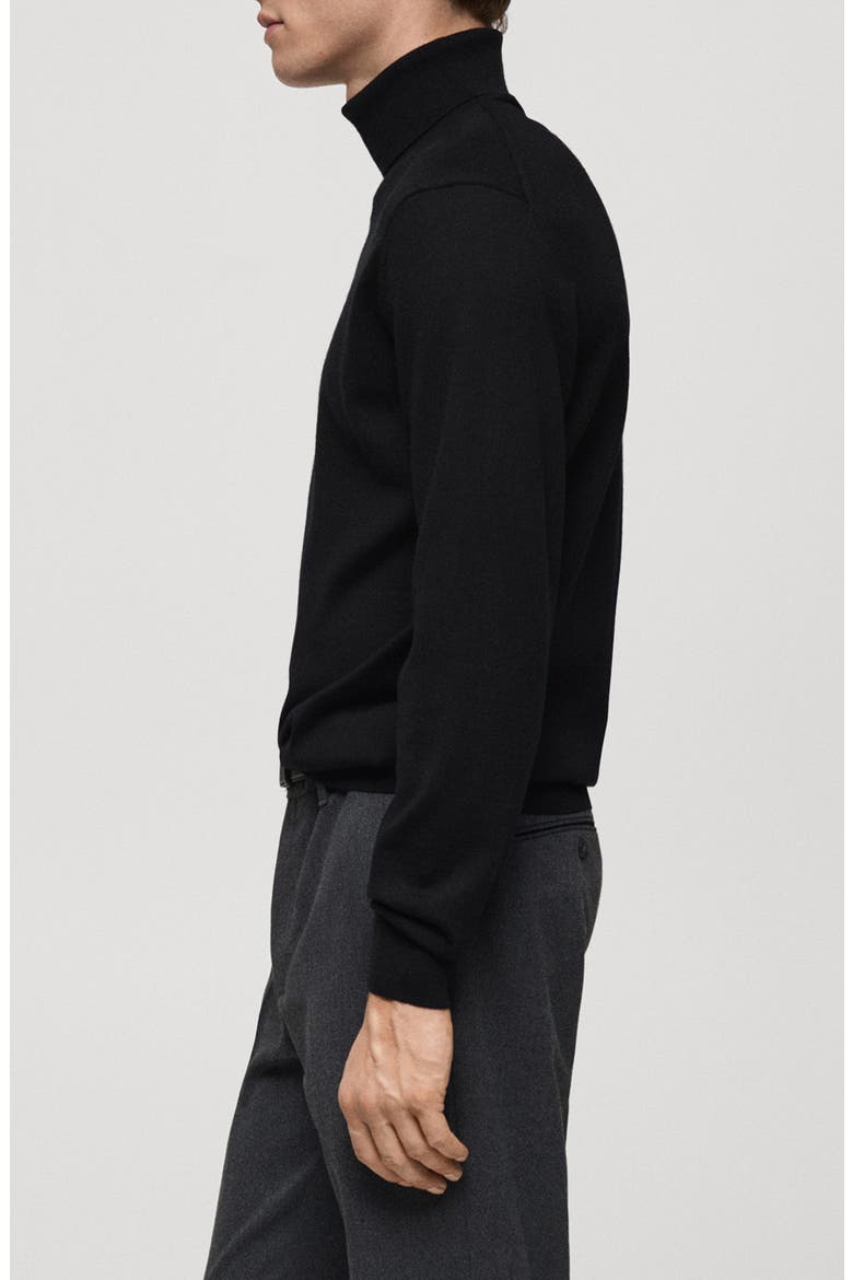 Wool Turtleneck Sweater, Alternate, color, BLACK