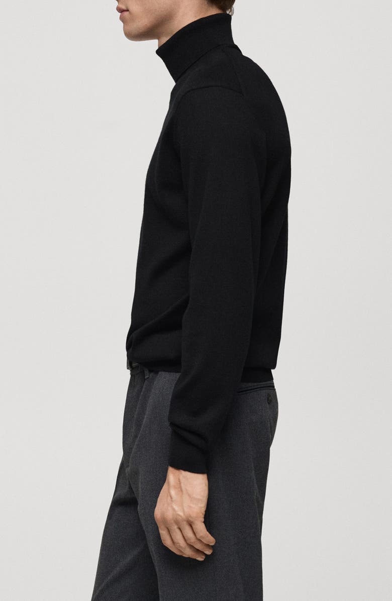 MANGO Wool Turtleneck Sweater, Alternate, color,