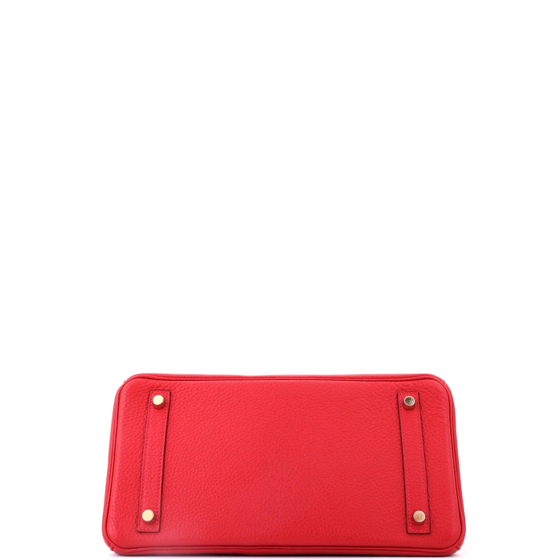 Birkin Handbag Red Clemence with Gold Hardware 30, Alternate, color, Red