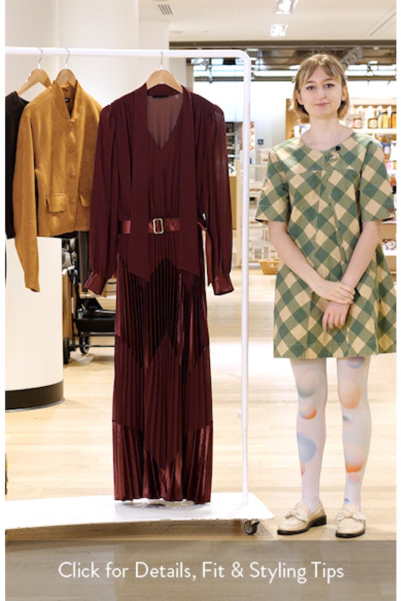The Carrie Pleated Chiffon Dress video