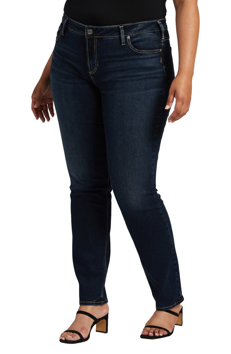 Silver Jeans Co. Elyse Ankle Straight Leg Jeans, Alternate, color, 