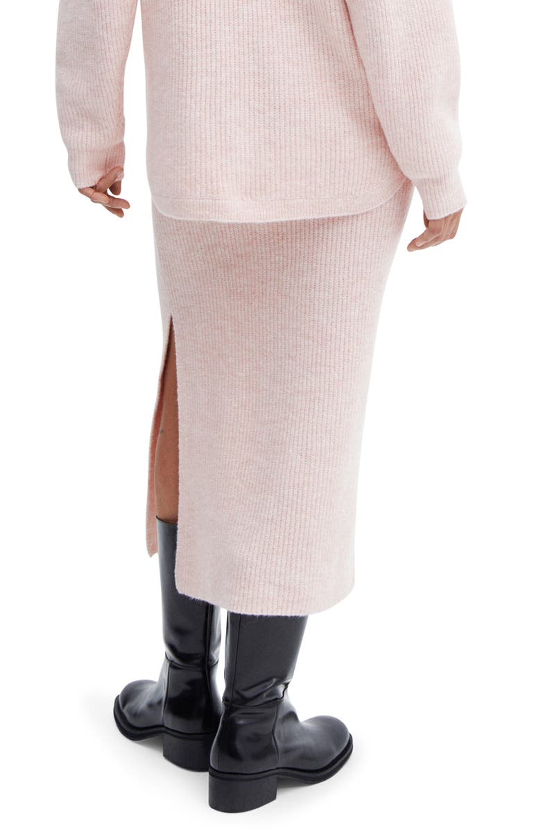 MANGO Side Slit Knit Midi Skirt, Alternate, color, 