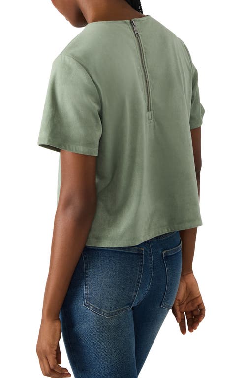 Steve Madden Ezra Back Zip Top In Green