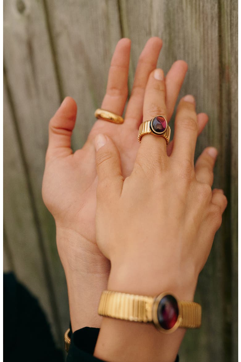 Gladiator Legacy Ring, Alternate, color, Gold & Red