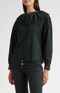Ulla Johnson Fia Scallop Eyelet Ruffle Top