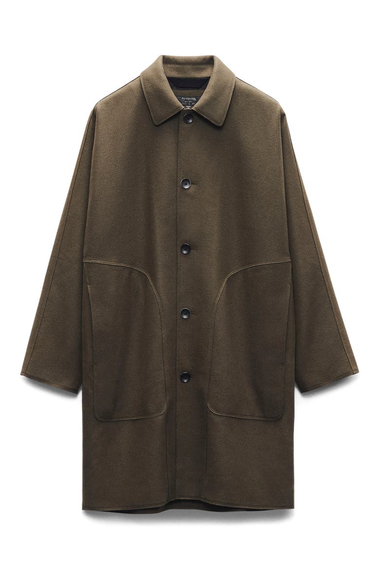 Marshall Wool Blend Overcoat, Alternate, color, GREEN
