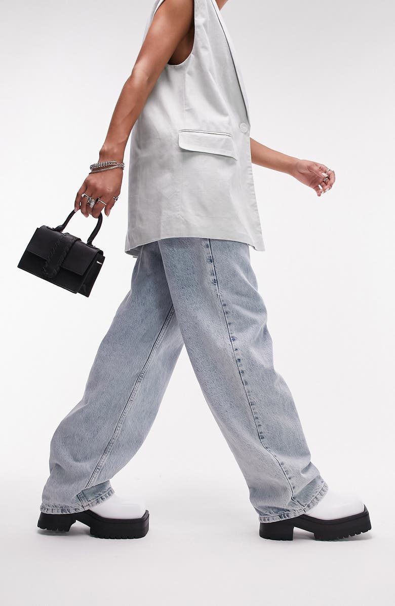 Topshop Lola Leather Crossbody Bag, Alternate, color,