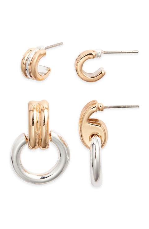 2 Pairs of Hoop Earrings