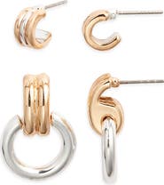 Open Edit 2 Pairs of Hoop Earrings