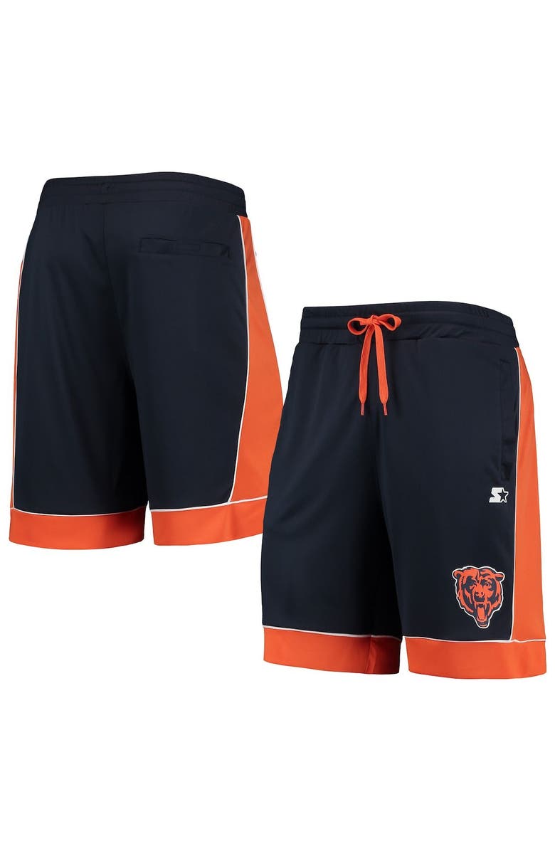 STARTER Men's Starter Navy/Orange Chicago Bears Fan Favorite Fashion Shorts, Main, color, Navy