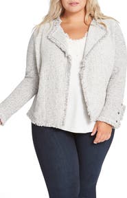 NIC+ZOE Fringe Mix Knit Jacket