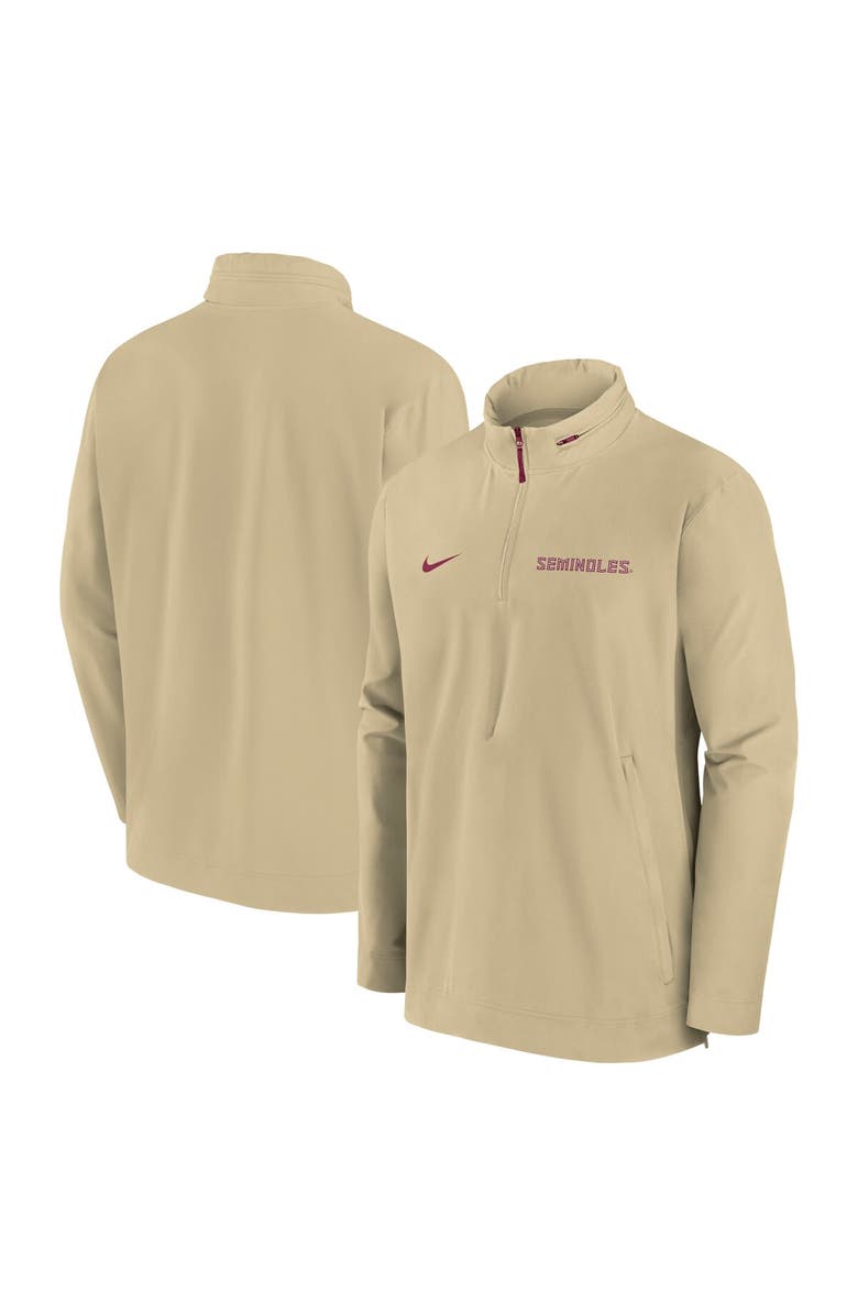 Nike Men's Nike Gold Florida State Seminoles Sideline Coaches Quarter-Zip Jacket, Alternate, color, 