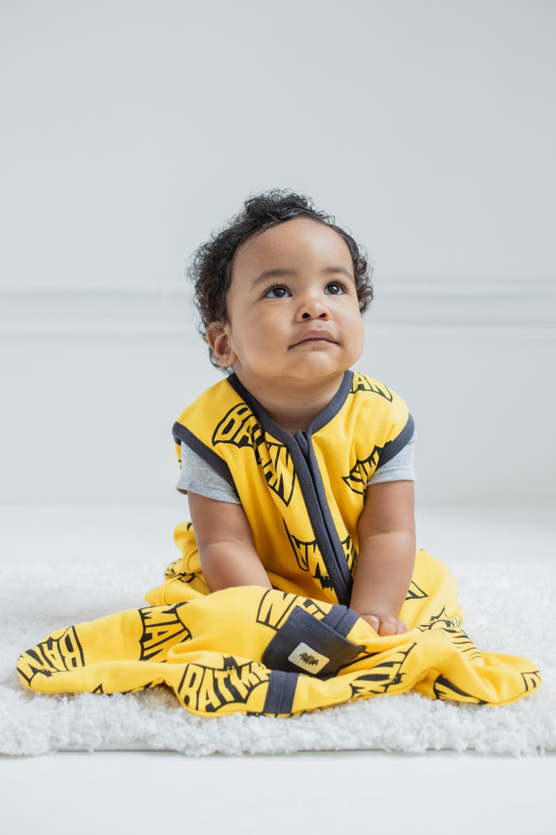 Justice League Batman Sleeveless Sleep Sack Set, Alternate, color, Batman Black Yellow