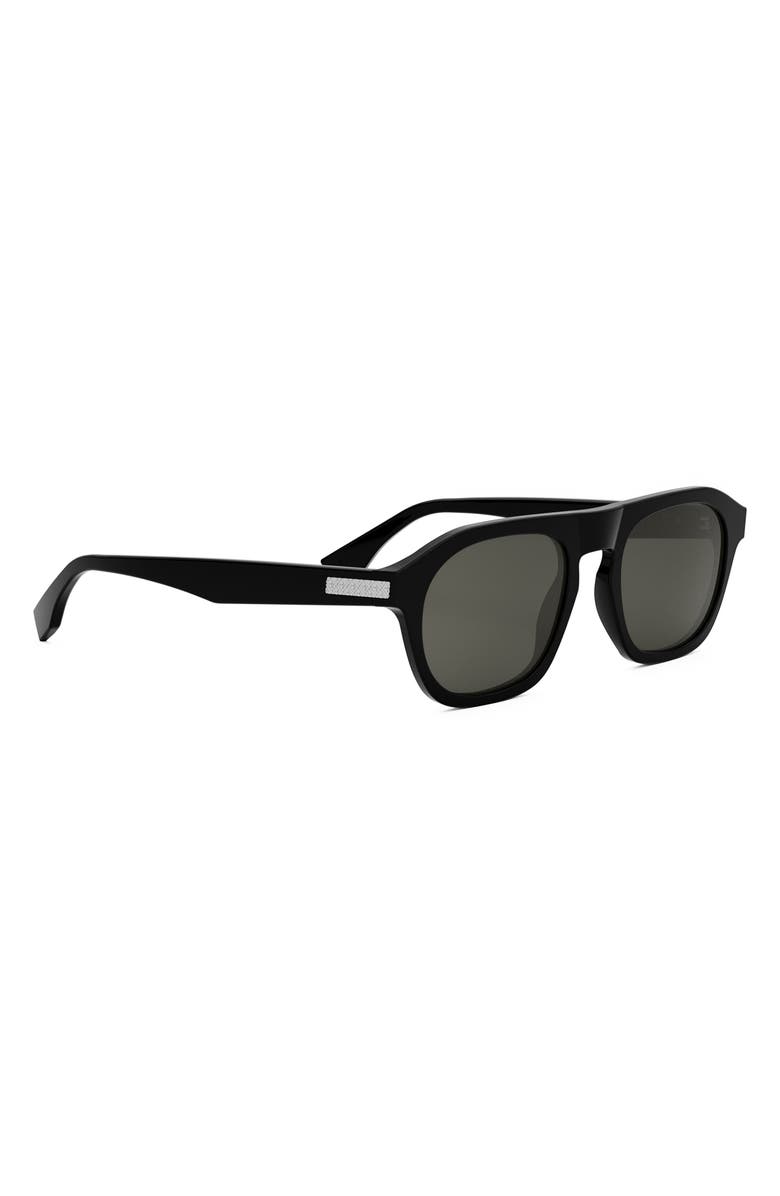 Fendi 'Fendi Essential 52mm Rectangular Sunglasses, Alternate, color, 