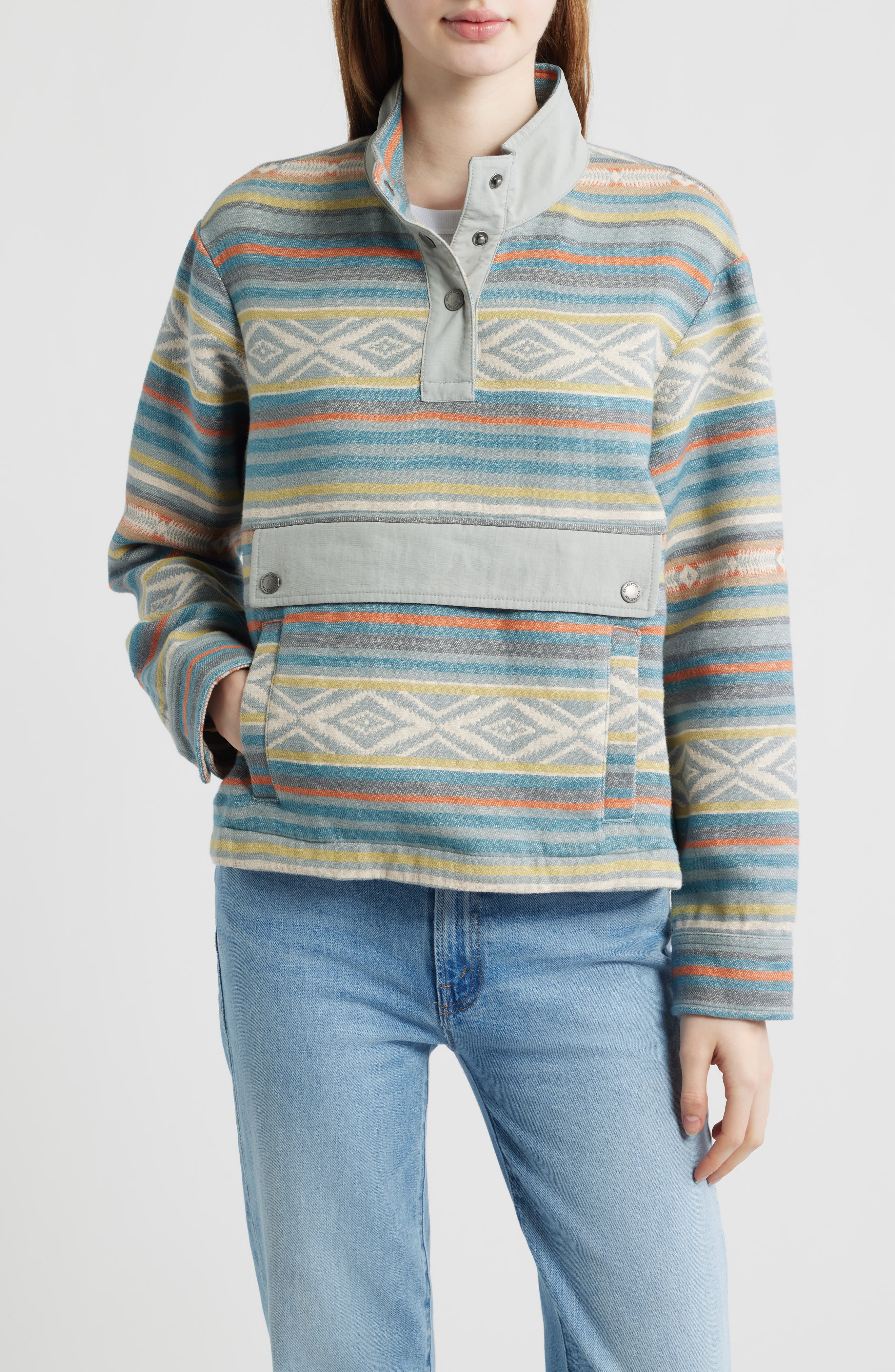 selected TEAL MULTI STRIPE
