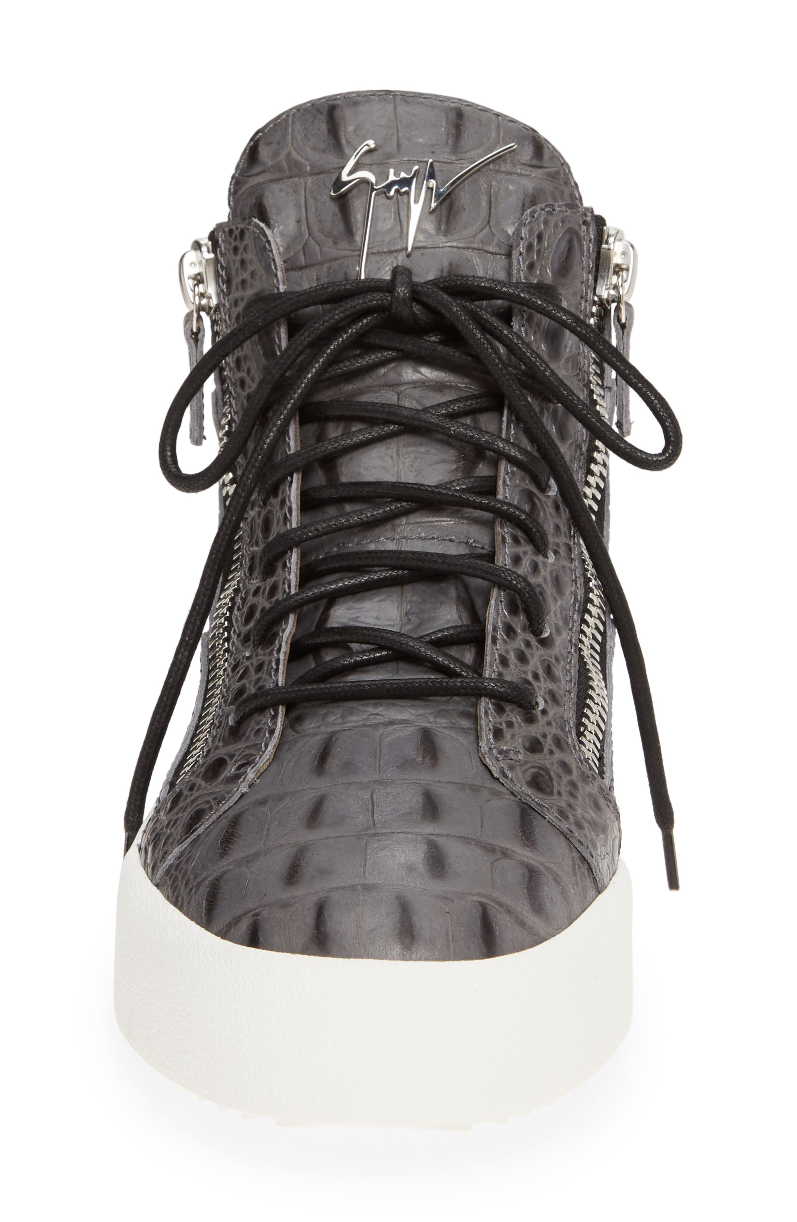 Croc Embossed Sneaker, Alternate, color, ANTHRACITE