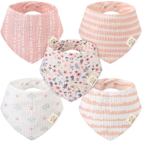 5-pack Lyra Muslin Bandana Bibs