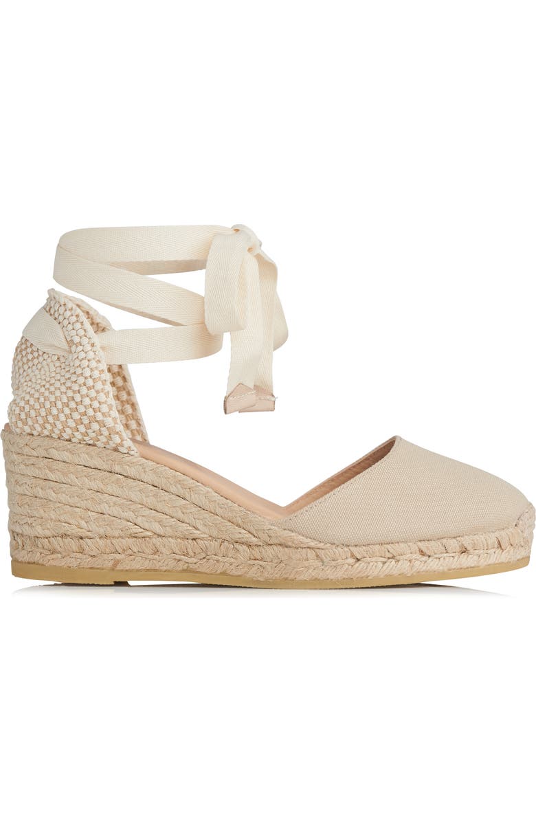 LK Bennett Maureene Closed Toe Platform Espadrille Sandal, Alternate, color, Natural-Sand
