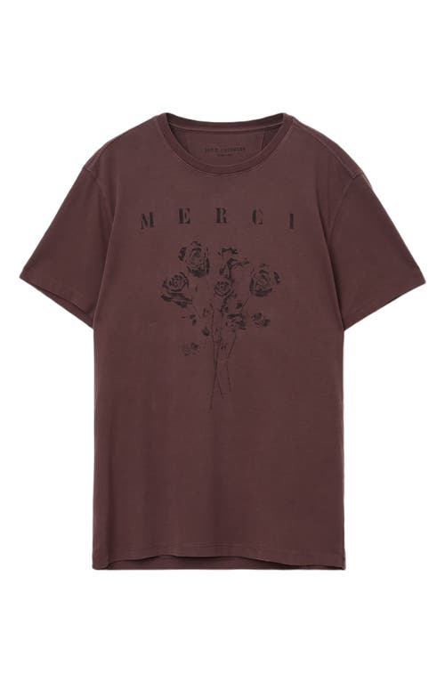 John Varvatos Merci Graphic T-shirt In Brown