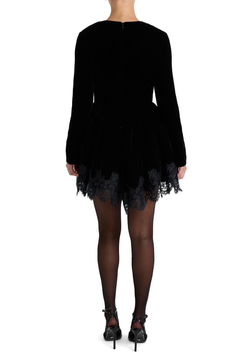 Austen Lace Detail Minidress, Alternate, color, BLACK