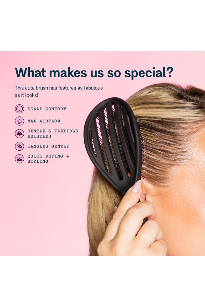 Vented Detangling Brush, Alternate, color, Black