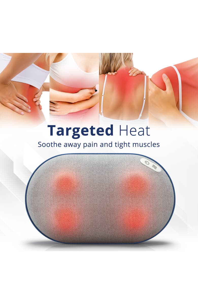 MIKO Kumo Mini Wireless Massage Pillow with Heat, Alternate, color, Blue